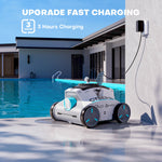 With 3 hours of charging, the Cyber 1200 Pro can provide up to 120 minutes of use, allowing for 3 full cleanings a day.