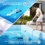 After cleaning or when the battery is low, the Cyber 1200 automatically docks to the pool wall.