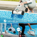 Ofuzzi Cordless Robotic Pool Cleaner Cyber is lightweight and has quick water release. 
